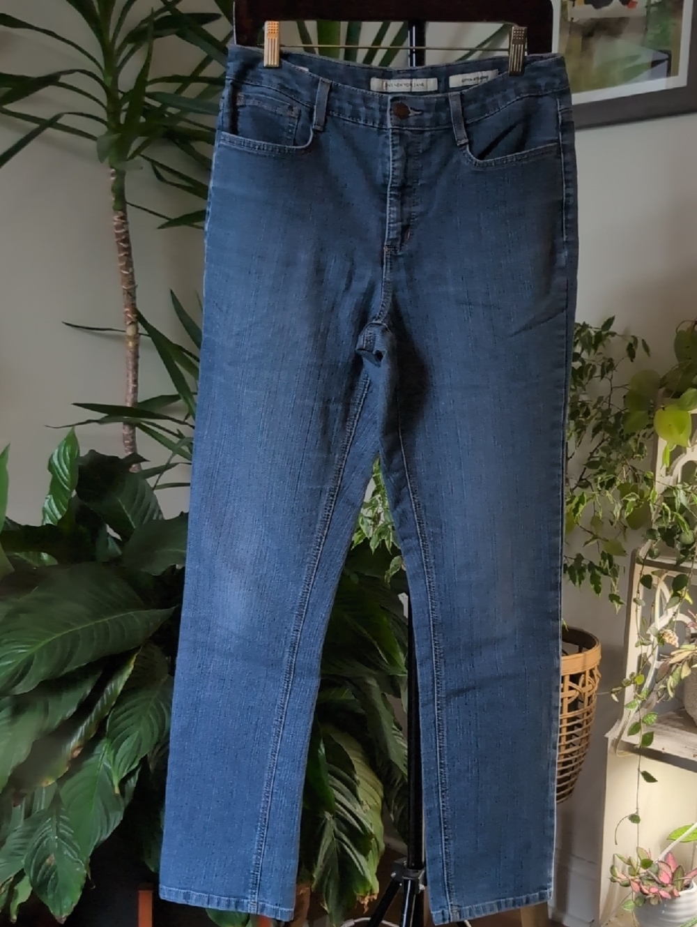 Jones New York Women’s "Sutton Straight" Leg Jeans - Medium Blue